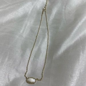 Kendra Scott Elisa Gold Necklace w/ White Stone